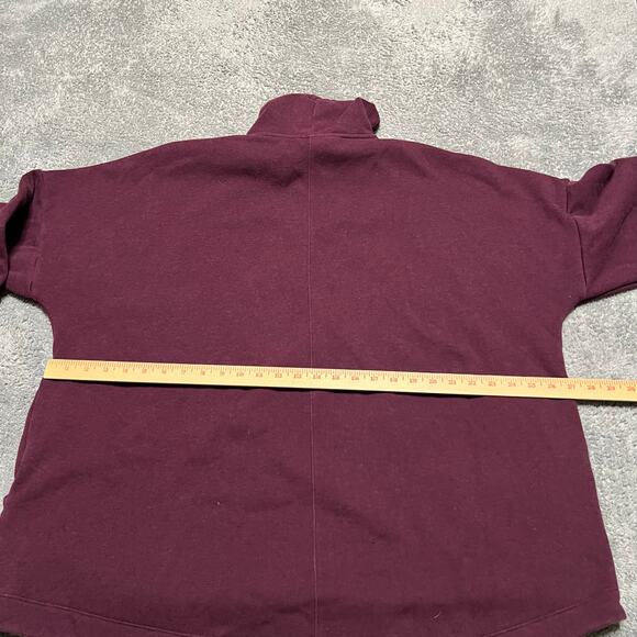 Athleta Cozy Karma Funnel Neck Sweatshirt Womens 1XL Spiced Cabernet Heather - Picture 4 of 8